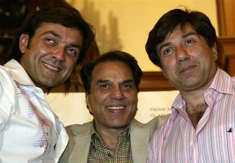 Image result for Sunny Deol and Bobby Deol Dharmendra