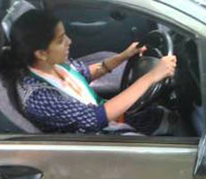 woman car driving