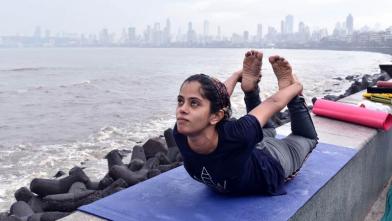 International yoga day 2022: मुंबई के मरीन ड्राइव पर योगाभ्यास