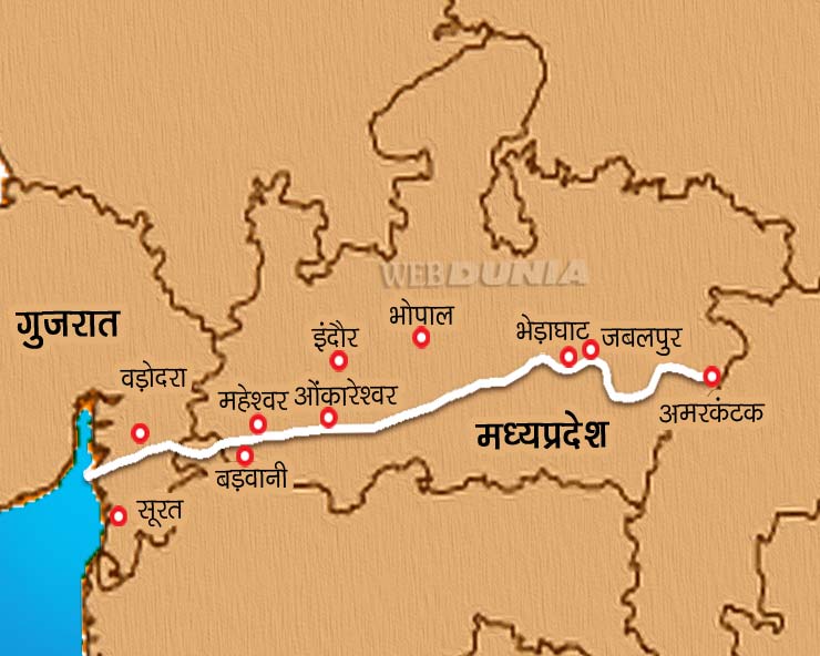 narmada parikrama map